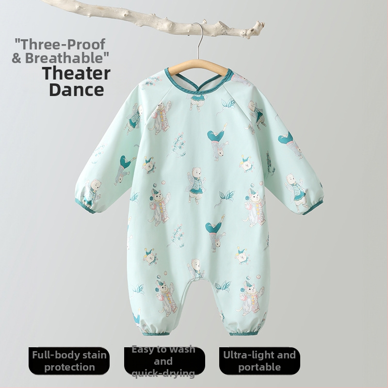 Belleptide Vaiko vandeniui atspari valgymo bavetė su kišene — Karikatūrinis raštas, 100% poliesteris