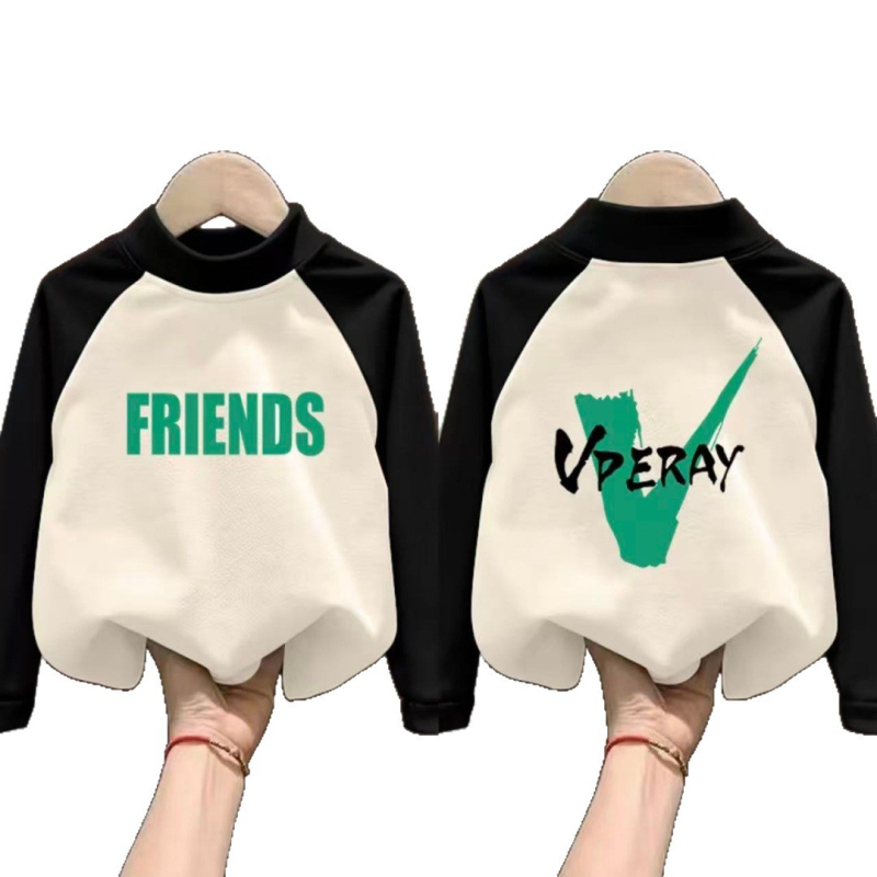 Dječja majica s raglan krojem i panelima, njemački fleece, unisex, poluvisoki ovratnik