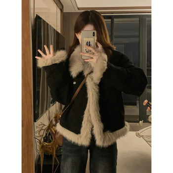 Яке Chenille Spandex, без ръкави, поло яка, стандартна кройка, редовна версия, зрял стил