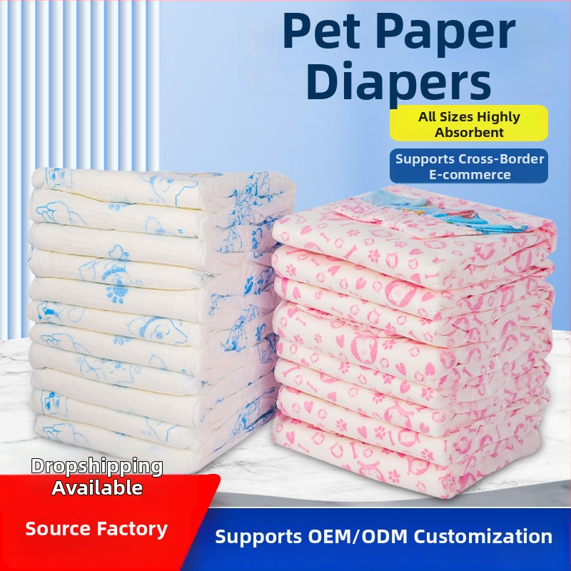 Šunų vienkartinės kelnaitės – pratekėjimo prevencija, universali tinka, animacinio stiliaus, medžiaga: nepluoštinė medžiaga + PE plėvelė