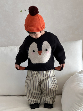 Koreai stílusú gyerekek két részes készlet őszi-téli szezonra, vastag pamut (95%)