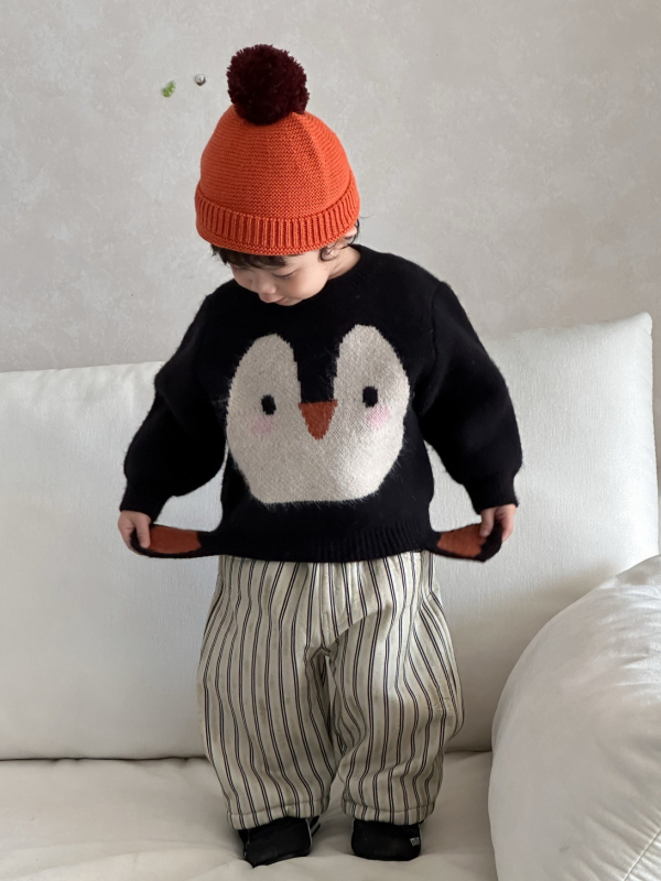 Koreai stílusú gyerekek két részes készlet őszi-téli szezonra, vastag pamut (95%)