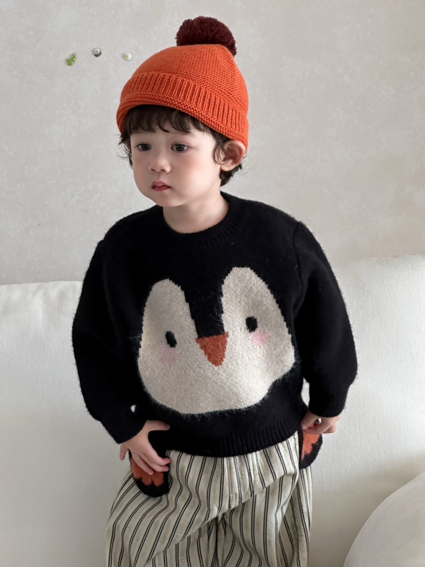 Koreai stílusú gyerekek két részes készlet őszi-téli szezonra, vastag pamut (95%)