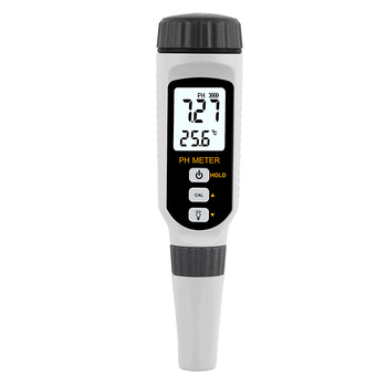 Priemyselný pH meter s rozsahom merania 0.00-14.00 pH, presnosť ±0.05 pH, teplotná kompenzácia 0-70 °C, napájanie 3.7V Li batéria (0.00-14.00 pH; ±0.05 pH; 0-70 °C; 3.7V Li batéria)