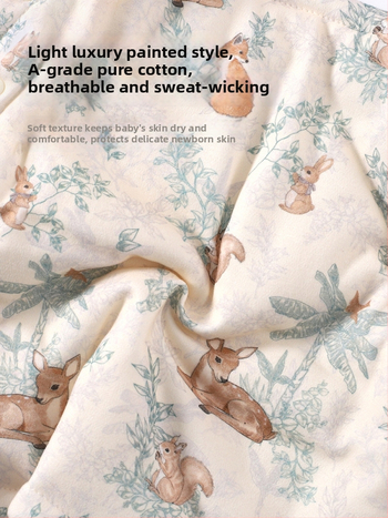 Laste vest, 100% puuvill, muster: loomad/lilled, eesmine nööpide sulgemine, kevad-sügise-talveks sobiv