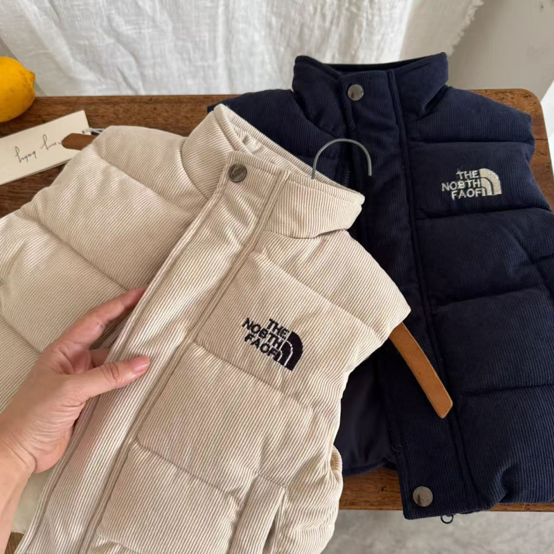 Παιδικό γιλέκο από βαμβάκι με γέμισμα από βαμβάκι, φερμουάρ, βαμβακερή φόδρα, χειμερινό για παιδιά 3–8 ετών