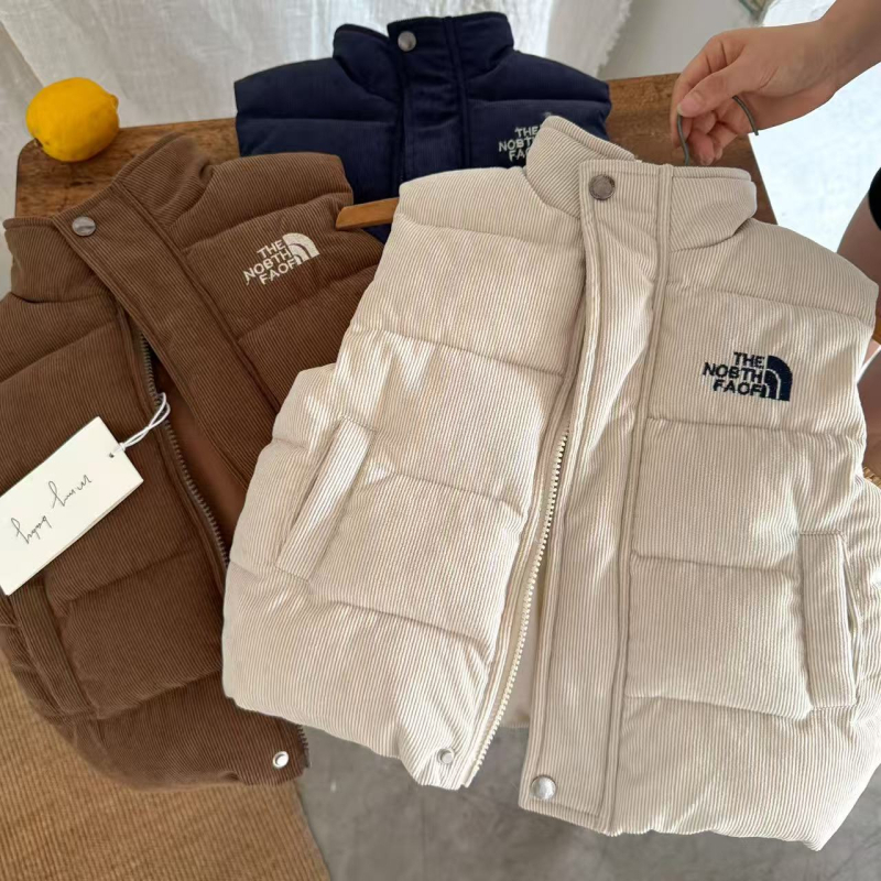 Παιδικό γιλέκο από βαμβάκι με γέμισμα από βαμβάκι, φερμουάρ, βαμβακερή φόδρα, χειμερινό για παιδιά 3–8 ετών