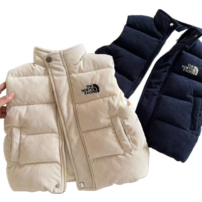 Παιδικό γιλέκο από βαμβάκι με γέμισμα από βαμβάκι, φερμουάρ, βαμβακερή φόδρα, χειμερινό για παιδιά 3–8 ετών