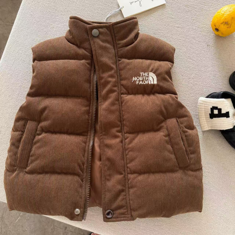 Παιδικό γιλέκο από βαμβάκι με γέμισμα από βαμβάκι, φερμουάρ, βαμβακερή φόδρα, χειμερινό για παιδιά 3–8 ετών