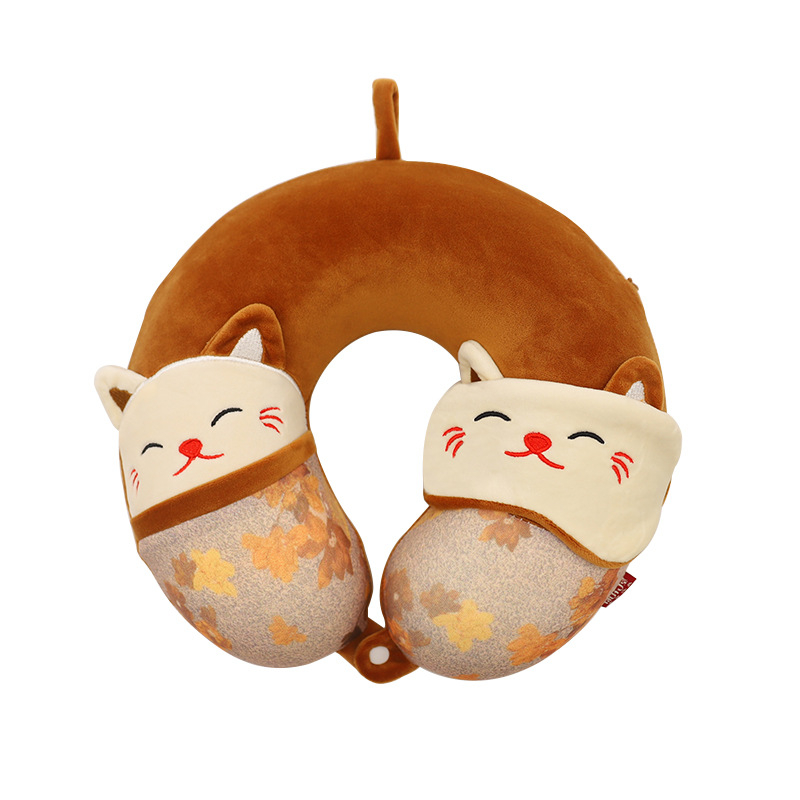 Leisure House Възглавничка-покривало с карикатурни животни, двойно използване, полиестерова обвивка, пълнеж ПП памук, бродиран мотив