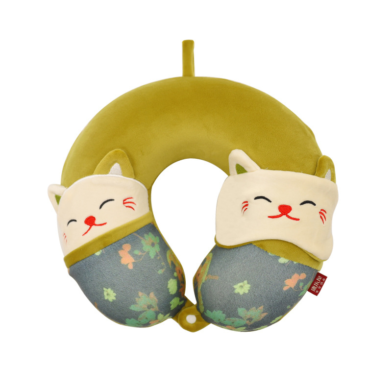 Leisure House Възглавничка-покривало с карикатурни животни, двойно използване, полиестерова обвивка, пълнеж ПП памук, бродиран мотив