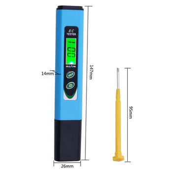Könnyen hordozható vízminőség-analizátor - Yago TPH01109, pontosság 0.01, gombos elemmel működő tápegység, felbontás 1
