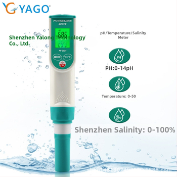 Yago PH-2024 vízminőségi online analizátor pH és sósság mérésére; pH-tartomány 0-14; pontosság ±0.2 pH; felbontás ±0.01 pH