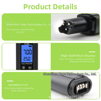 Vandens kokybės 5-in-1 testeris baseinams ir akvariumams – pH, EC/TDS, druskos kiekis, temperatūra (modelis YG-9909)