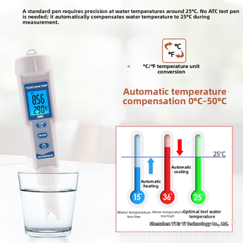PH-3508 Nešiojamas vandens kokybės analizatorius: pH ir bendras kietumas; matavimo diapazonas 0–14 pH; tikslumas 0,01 pH
