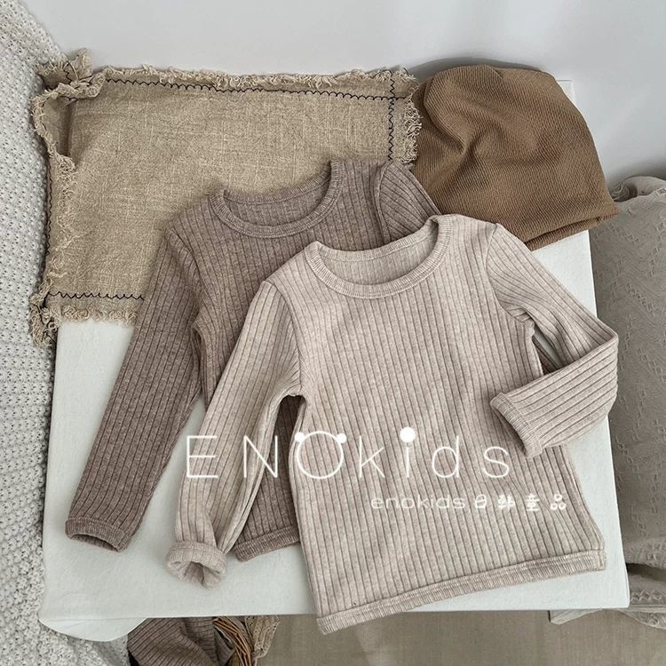 Mergaitėms skirtas namų drabužių komplektas, korejiško stiliaus (Medvilnė 90%, 3–8 metų, Šilta, Pavasaris ir Ruduo)