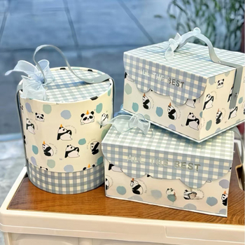 Dehui Dovanų dėžutė kūdikiui su Pilno Mėnulio dizainu – Dovanų įpakavimas, dengtas popierius + pilkas kartonas