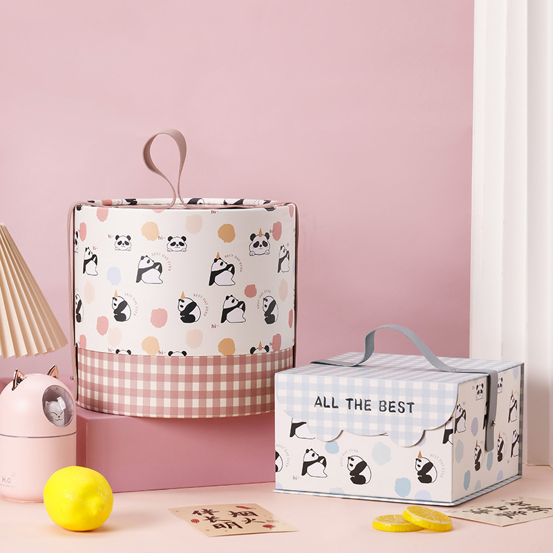 Dehui Dovanų dėžutė kūdikiui su Pilno Mėnulio dizainu – Dovanų įpakavimas, dengtas popierius + pilkas kartonas