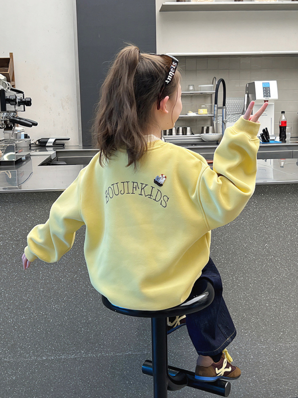 Laste paksu kootud pullover-sweatshirt, korea stiilis, kõrge kaelus, pikad varrukad