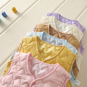 Gyerek mellény - vastag, kardigán-stílusú, kapucni nélküli, fő anyag: 100% poliészter, bélés és töltet poliészter