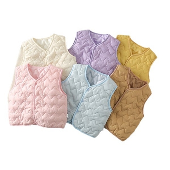 Gyerek mellény - vastag, kardigán-stílusú, kapucni nélküli, fő anyag: 100% poliészter, bélés és töltet poliészter