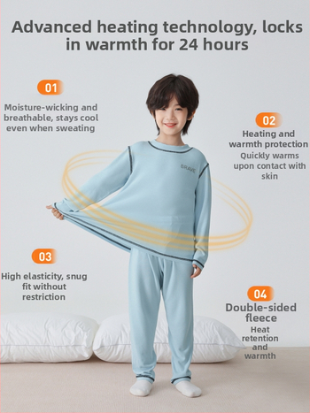 Vaikų termo komplektas berniukams – Haima Home, viskozės 93% audinys, apvalus kaklas, žiemos ir rudens sezonai