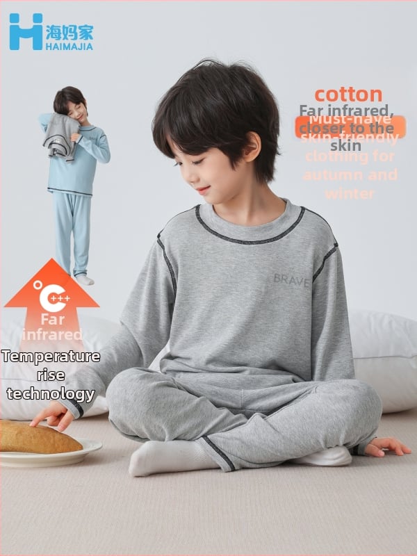 Vaikų termo komplektas berniukams – Haima Home, viskozės 93% audinys, apvalus kaklas, žiemos ir rudens sezonai