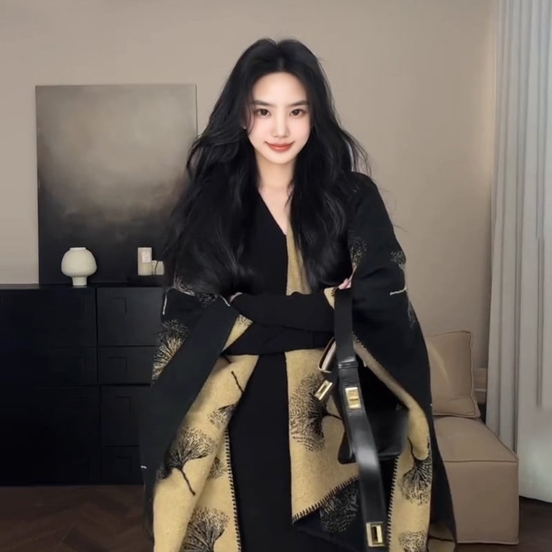 SEAMMER sál-köpeny, akrilgyapjú, japán-koreai édes stílus, téli, tavaszi és őszi szezonra, meleg