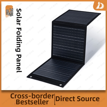 Sulankstomas saulės įkrovimo skydelis su Type-C, USB ir DC jungtimis – 5V išvestis; Tinka kemperiams, lauke, žygiams, kelionėms, žvejybai; Prekė: Deyangpu