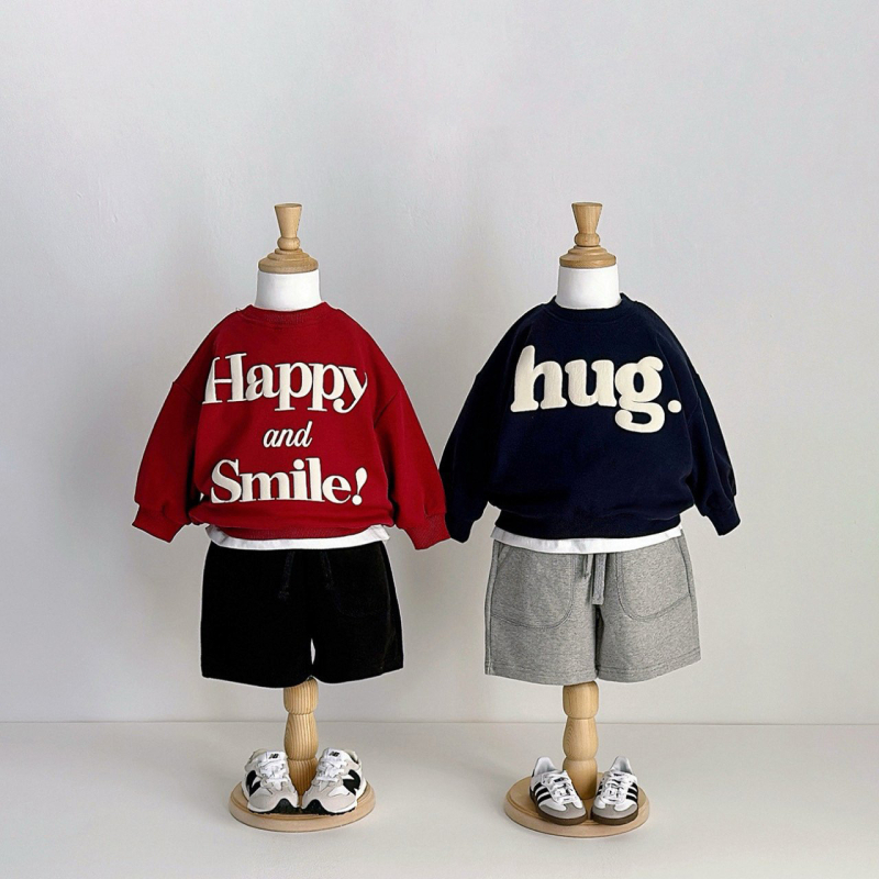 Детски пуловер, корейска версия, буквен принт, памук 67%, пуловер