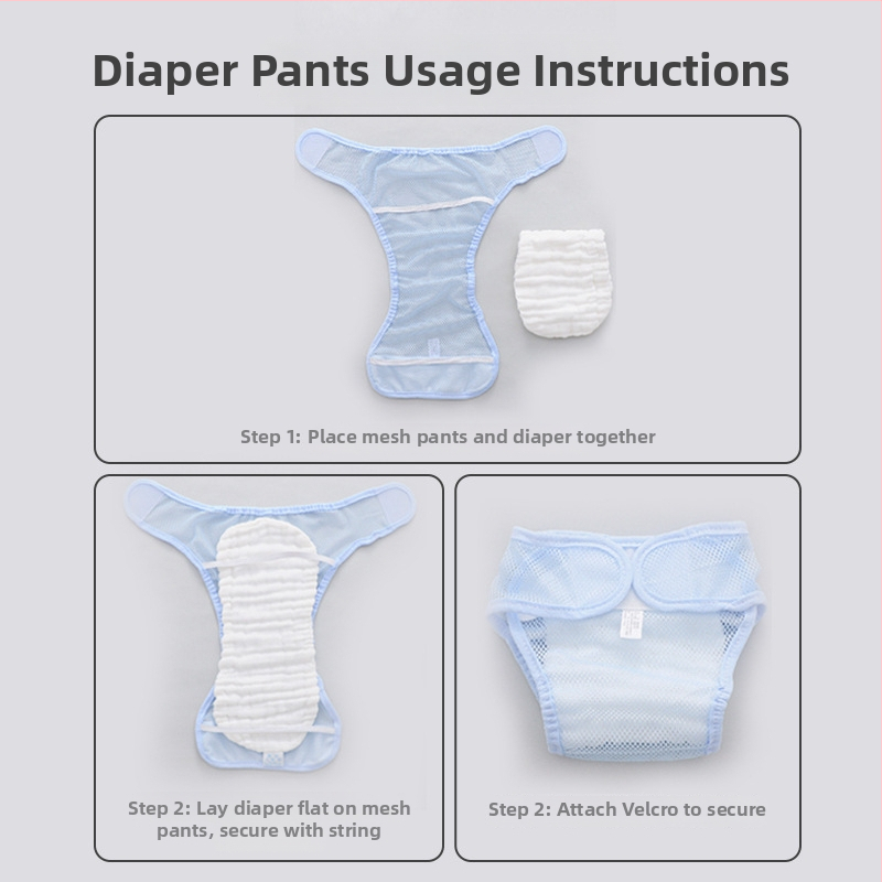 Laste inkontinentsi püksid, klass A, veekindlad, külgsuunaline lekkekaitse, pestavad marli materjal, 1–3 aastat