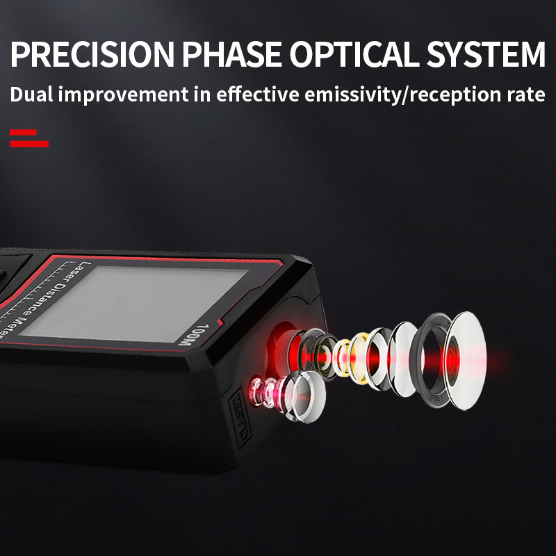 Distanțier cu laser, interval de măsurare 0,02–120 m, memorie pentru 20 de măsurători, seria Rangefinder