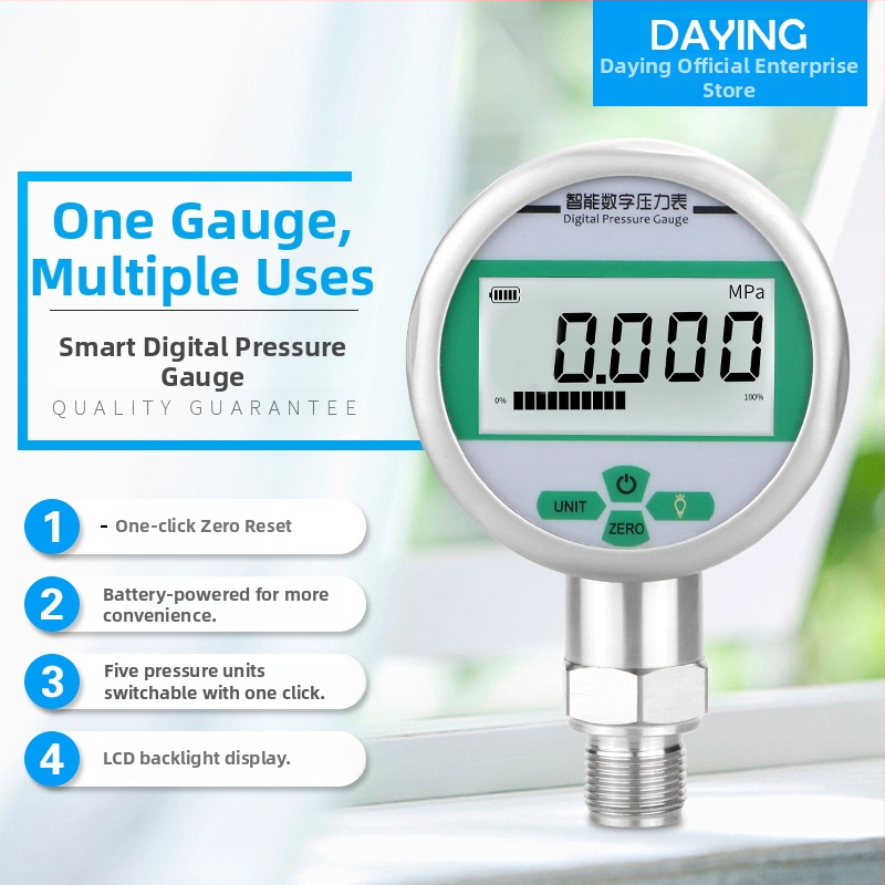 Manometru digital cu afișaj, model SD-YS80, interval de măsură -0.1 la 100, precizie 0.4, temperatură ambientală 20-70 °C