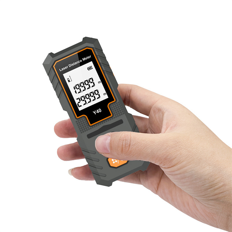 Măsurător de distanță cu laser – portabil, infraroșu, seria Y, pentru decor interior, stocare date în 30 de grupuri
