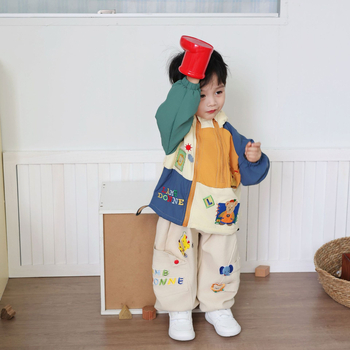 Gyerekek uniszex kapucnis kabát, külső anyaga 90% pamut, bélés 90% pamut, vastag anyag