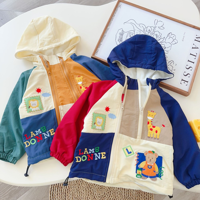 Gyerekek uniszex kapucnis kabát, külső anyaga 90% pamut, bélés 90% pamut, vastag anyag