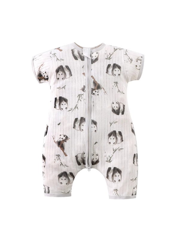 Sac de dormit pentru bebeluși și copii – vară, subțire din bumbac, imprimeu cu animale, pentru bebeluți și copii, care elimină umezeala