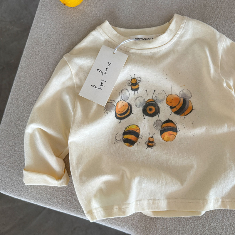 Dječja majica s dugim rukavima, karikaturni uzorak, 96% pamuk, za dob 3–8 godina, jesen