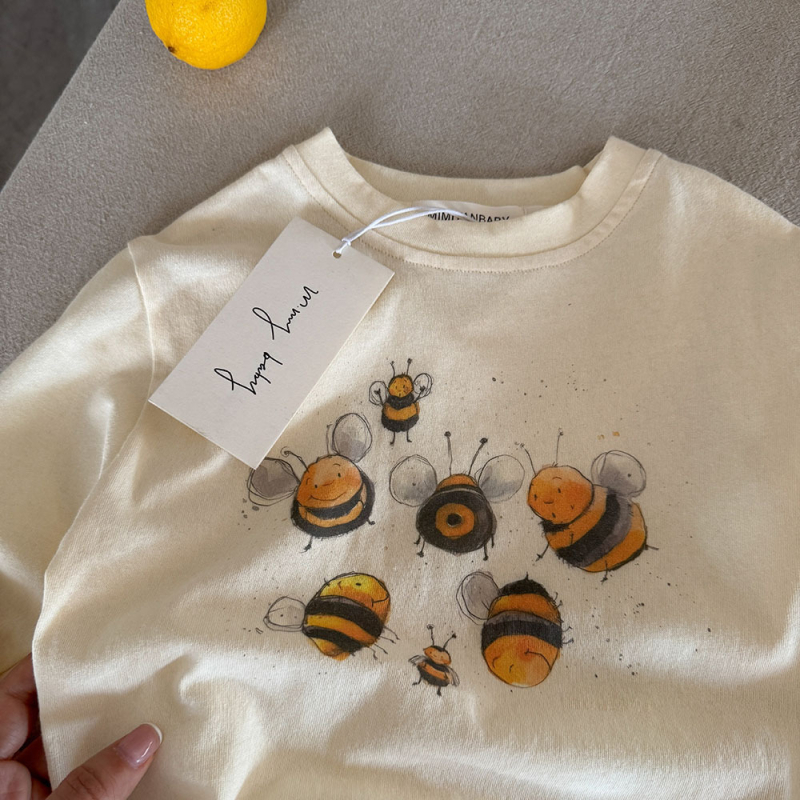 Dječja majica s dugim rukavima, karikaturni uzorak, 96% pamuk, za dob 3–8 godina, jesen