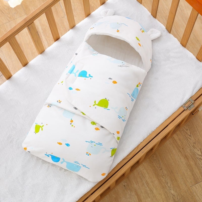 Sac de dormit pentru nou-născuți, stil plic, bumbac subțire, umplutură din bumbac gol, căptușeală din bumbac pur, antibacterian și absorbant de umiditate, pentru 0–1 ani, vară primăvară toamnă