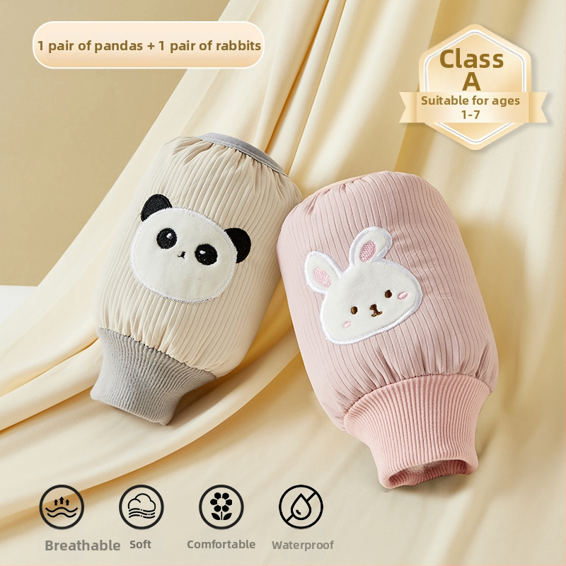 JOYNCLEON Vaikų rankovių uždangalai – Dėmėms atsparūs, Animacinių filmų raštas, amžius 0–3 metai, Žiema, Pavasaris ir Ruduo