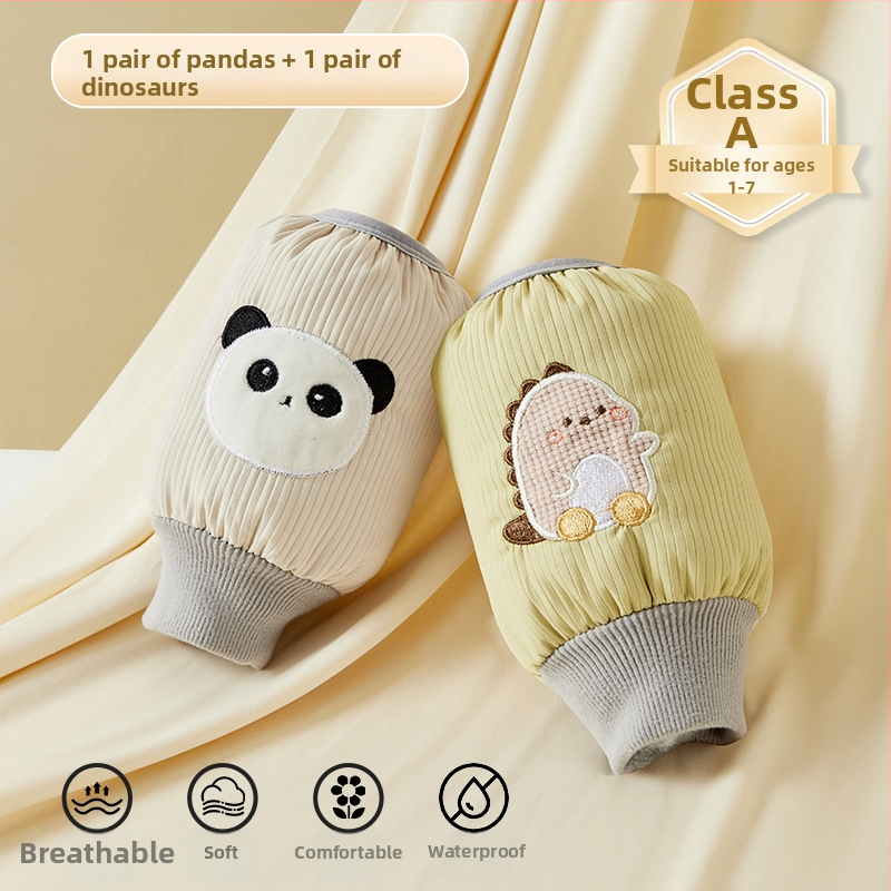 JOYNCLEON Vaikų rankovių uždangalai – Dėmėms atsparūs, Animacinių filmų raštas, amžius 0–3 metai, Žiema, Pavasaris ir Ruduo