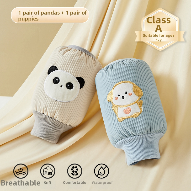 JOYNCLEON Vaikų rankovių uždangalai – Dėmėms atsparūs, Animacinių filmų raštas, amžius 0–3 metai, Žiema, Pavasaris ir Ruduo