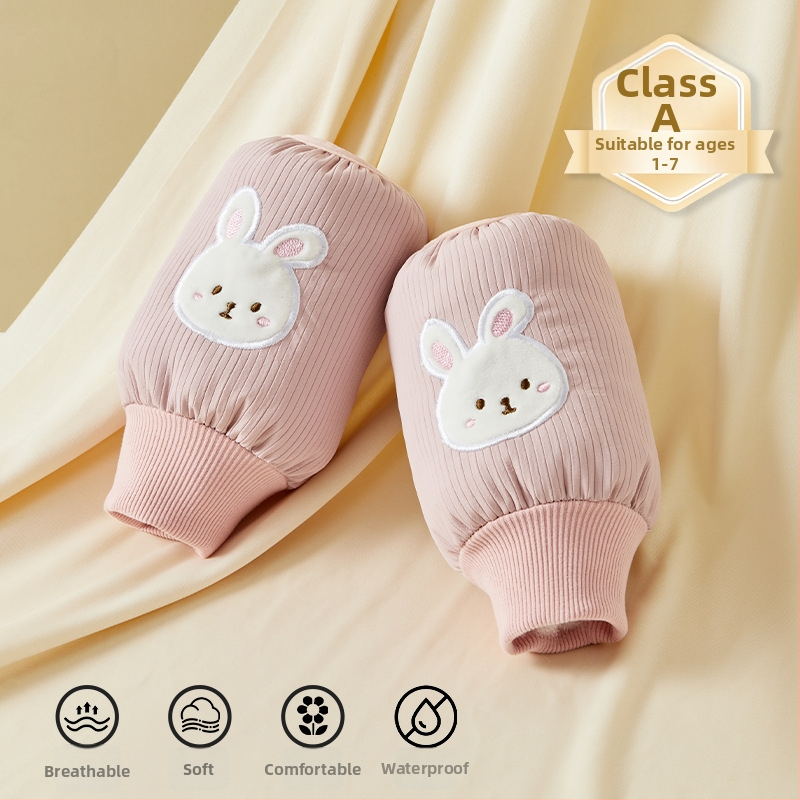 JOYNCLEON Vaikų rankovių uždangalai – Dėmėms atsparūs, Animacinių filmų raštas, amžius 0–3 metai, Žiema, Pavasaris ir Ruduo