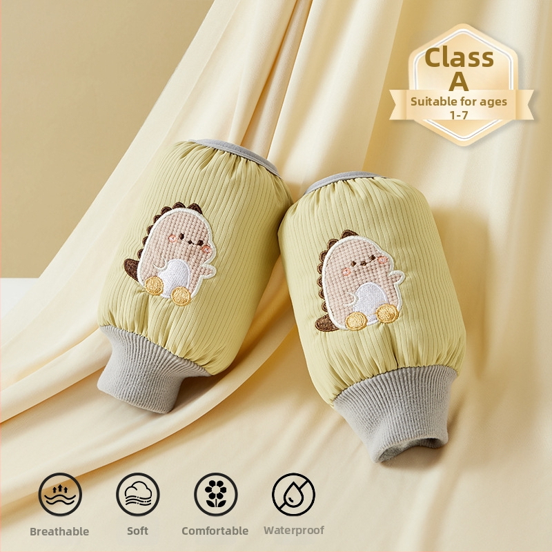 JOYNCLEON Vaikų rankovių uždangalai – Dėmėms atsparūs, Animacinių filmų raštas, amžius 0–3 metai, Žiema, Pavasaris ir Ruduo