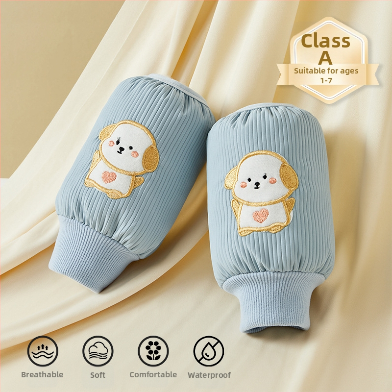 JOYNCLEON Vaikų rankovių uždangalai – Dėmėms atsparūs, Animacinių filmų raštas, amžius 0–3 metai, Žiema, Pavasaris ir Ruduo