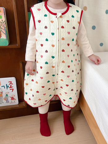 Zimska beba odjeća za spavanje: spavaći vreća i quilt noćna haljina, 95% pamuk, korejski stil, uzorak životinja/crtić, za bebe 1–3 godine