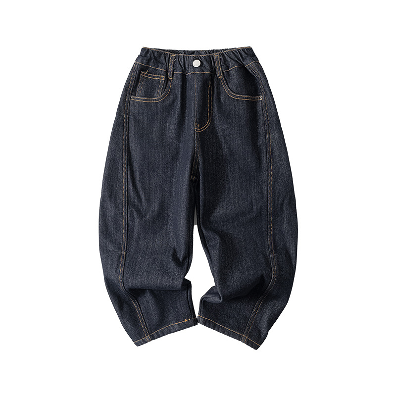 Dječje traperice za dječake s fleece podstavom, ravni kroj, pamuk denim, srednji pojas s elastičnim pojasom, 71,8% pamuka
