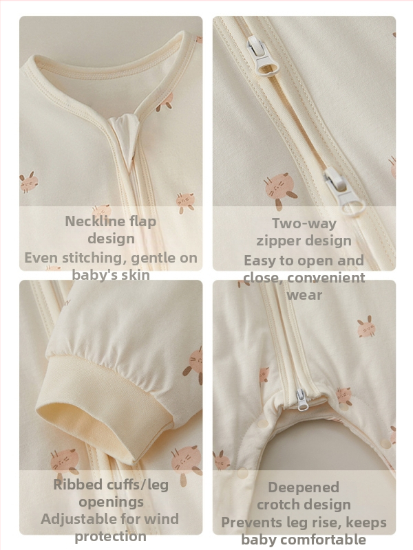 Ziemas bērnu gulēšanās somiņa ar garām piedurknēm un atdalāmiem kājām, metāla rāvējslēdzējs, kokvilnas ārējais audums ar tīras kokvilnas iekšpusi