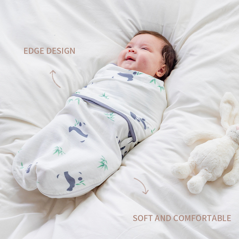 Bejbi swaddle spavaća vreća, za novorođenčad do 12 mjeseci, tanak pamuk-mješavina, otisak, antibakterijski, regulacija temperature, odvlaživanje vlage, proljeće-ljeto-jesen